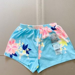 Carter 12M Floral Girl Shorts